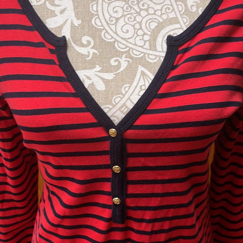 NWOT J Crew nautical stripe Perfect Fit long sleeve tee. Size L - Picture 2 of 4